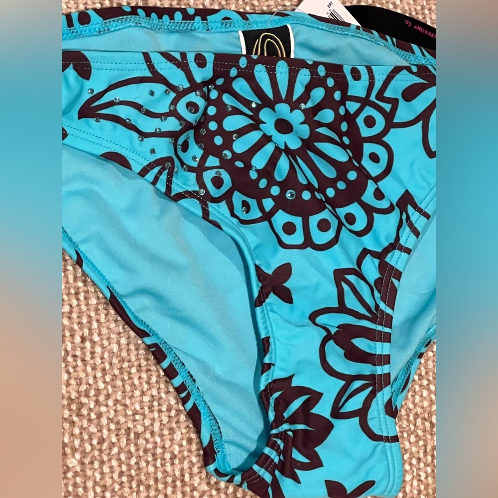 🆕 👙HOST PICK👙99Degrees turquoise/brown bikini set -M - Picture 4 of 7